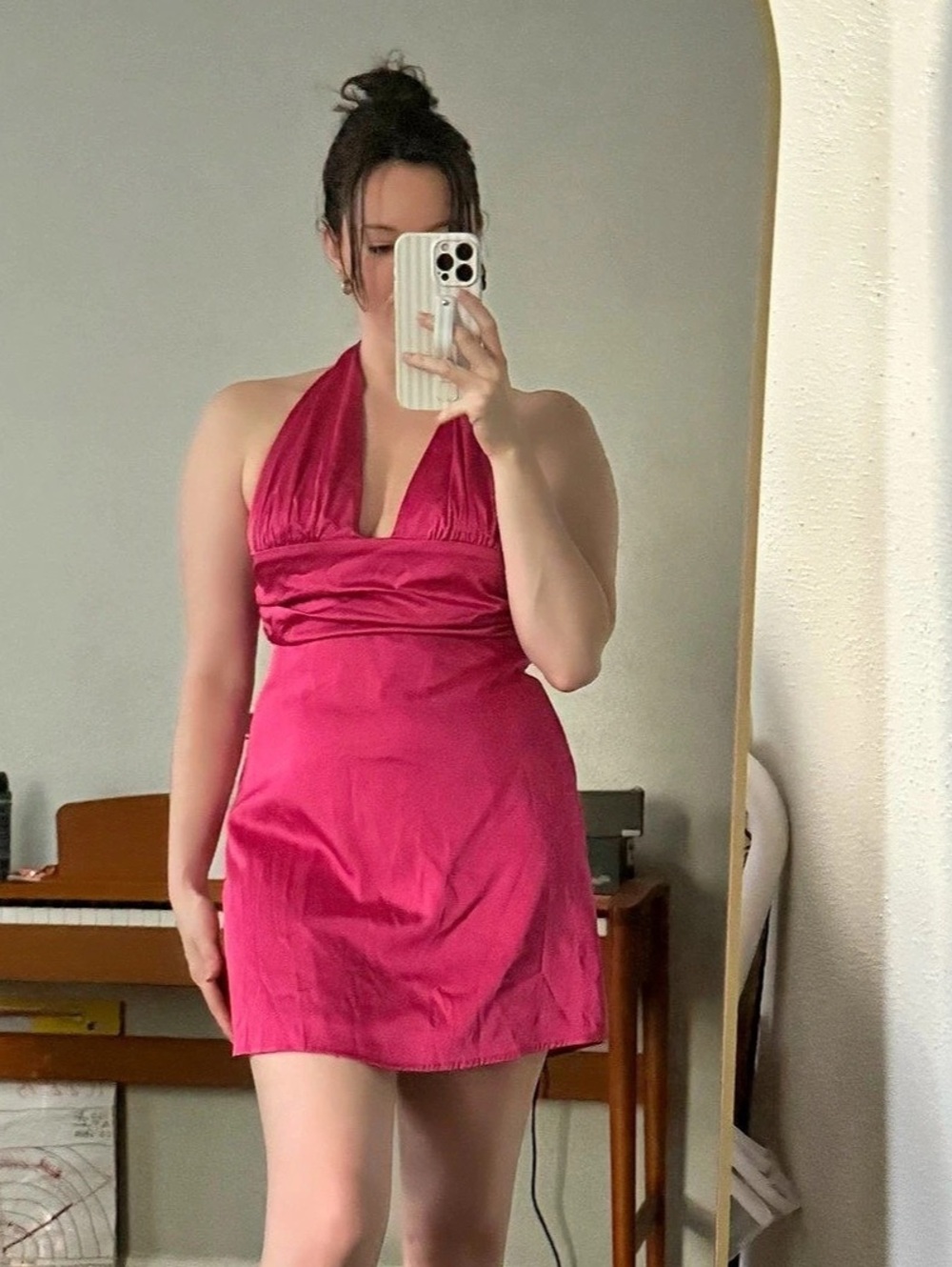 Forever 21 Pink Halter Mini Dress